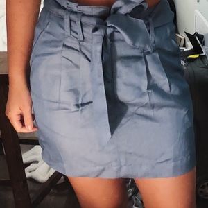 Blue skirt with belt